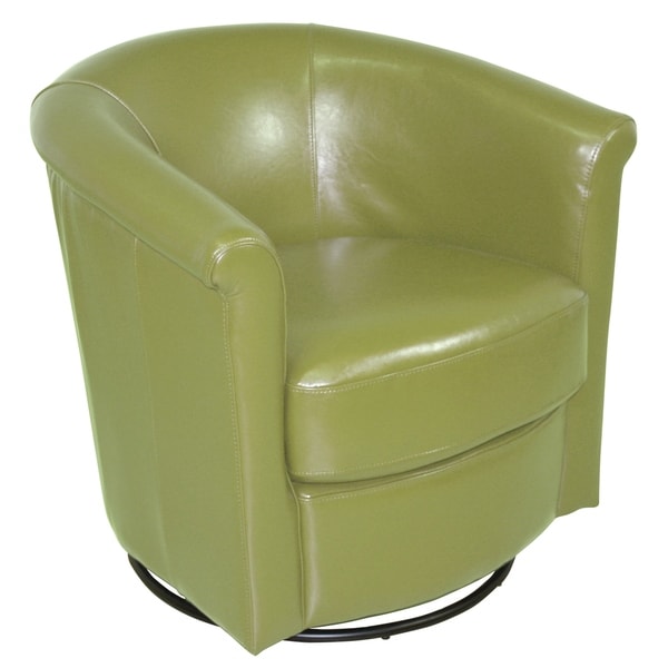 Shop Porter Designs Marvel Lime Green Faux Leather Swivel ...