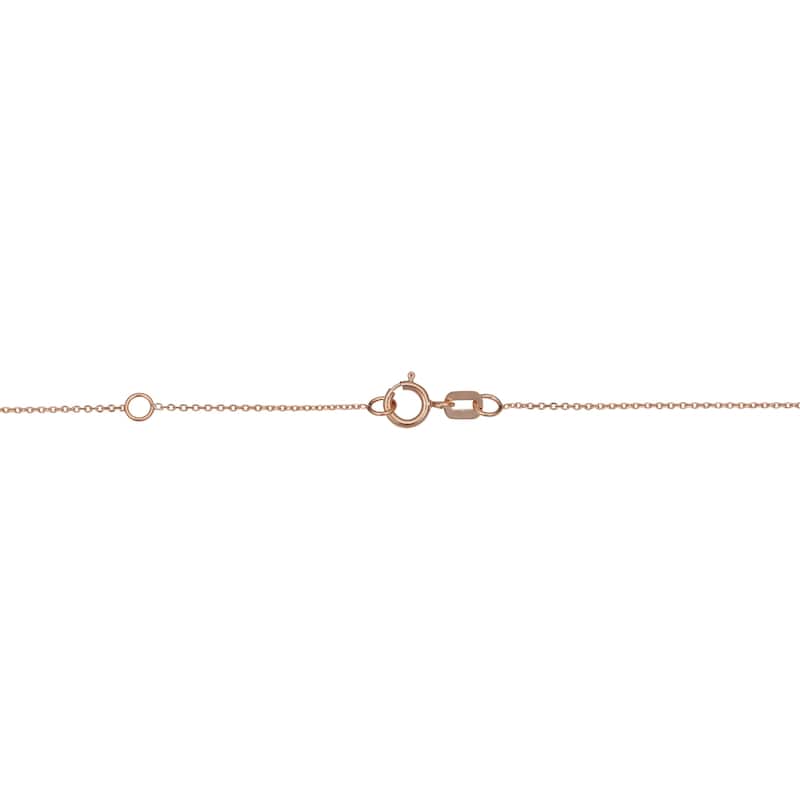Fremada Italian 14k Yellow Gold or Rose Gold Antler Adjustable Length Necklace (fits 17 or 18 inches)