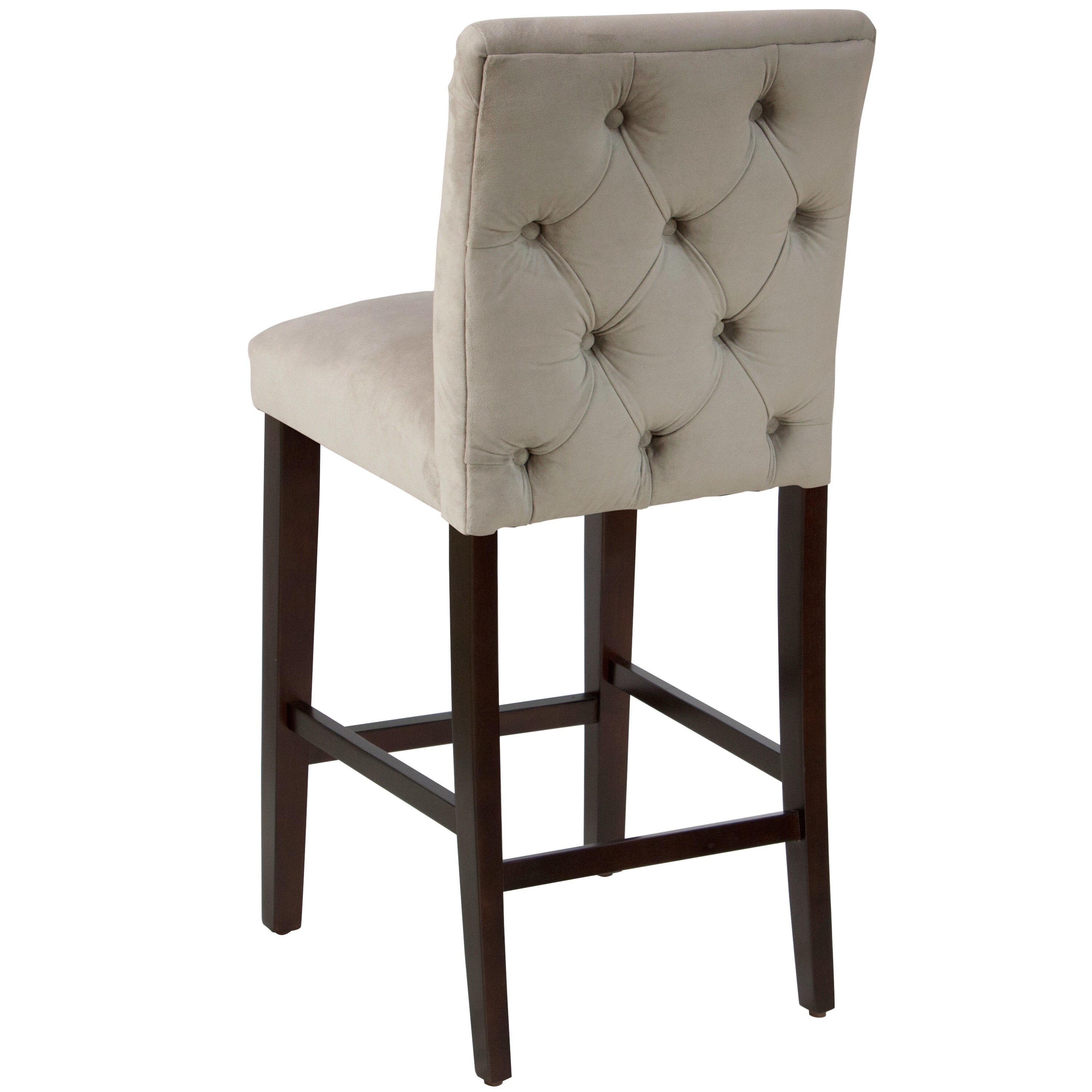 Skyline Furniture Bar Stool With Diamond Tufted Back In Velvet