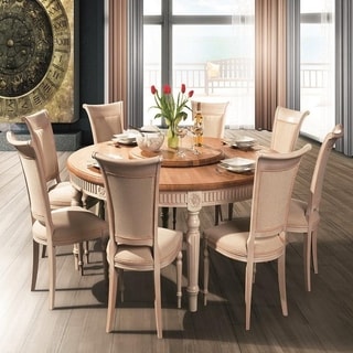 Shop BADI Solid Wood Round Dining Table - Natural OAK 