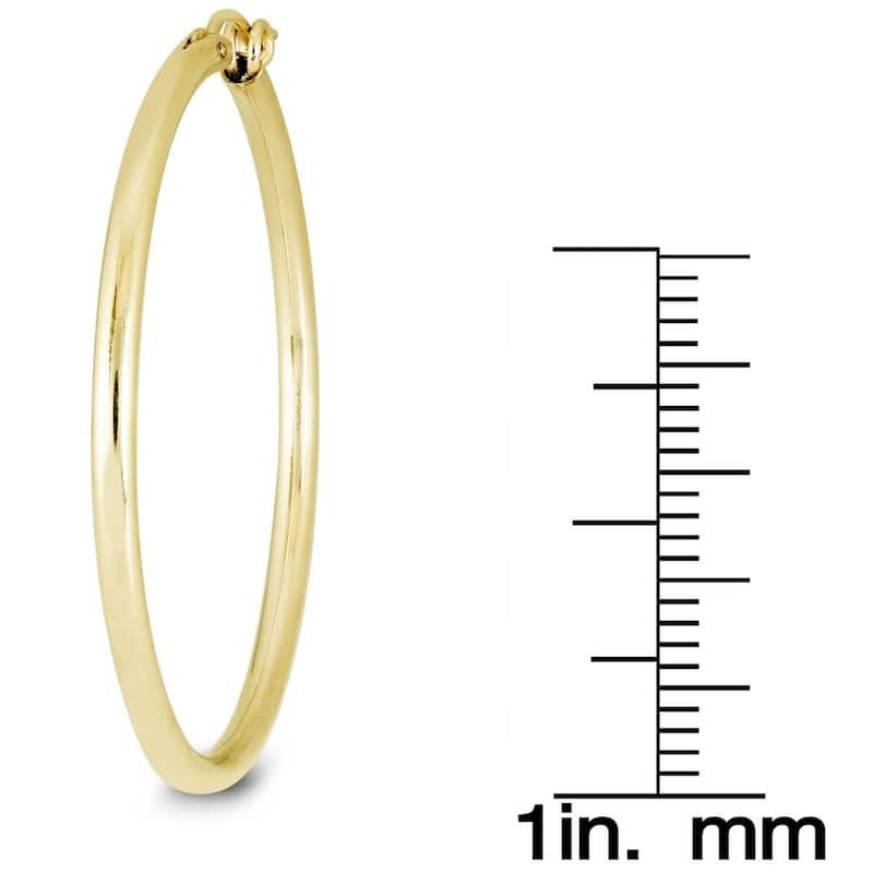 Marquee Jewels 14K Yellow Gold Filled Hoop Earrings (41mm)
