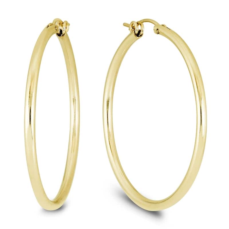 Marquee Jewels 14K Yellow Gold Filled Hoop Earrings (41mm)