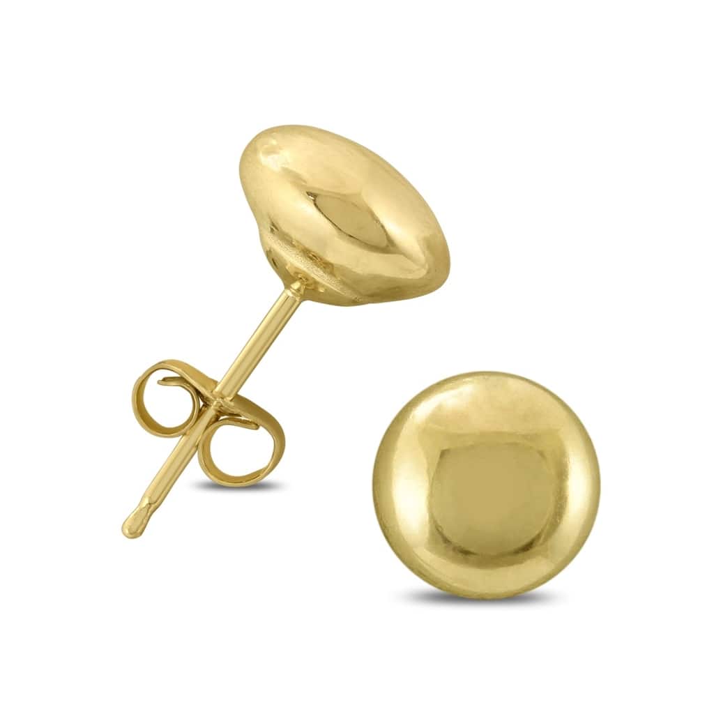 Marquee Jewels 14K Yellow Gold 5mm Button Ball Stud Earrings