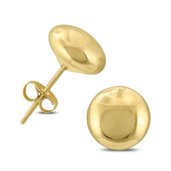 Solid 14k White Gold Polished 7mm Ball Post Earrings