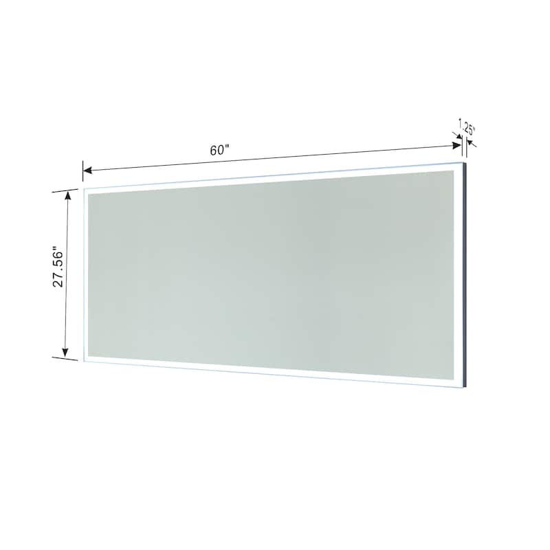Vanity Art 60-inch LED Illuminated Horizontal Vanity Wall Mirror - 48 x 1 x 28 Inches