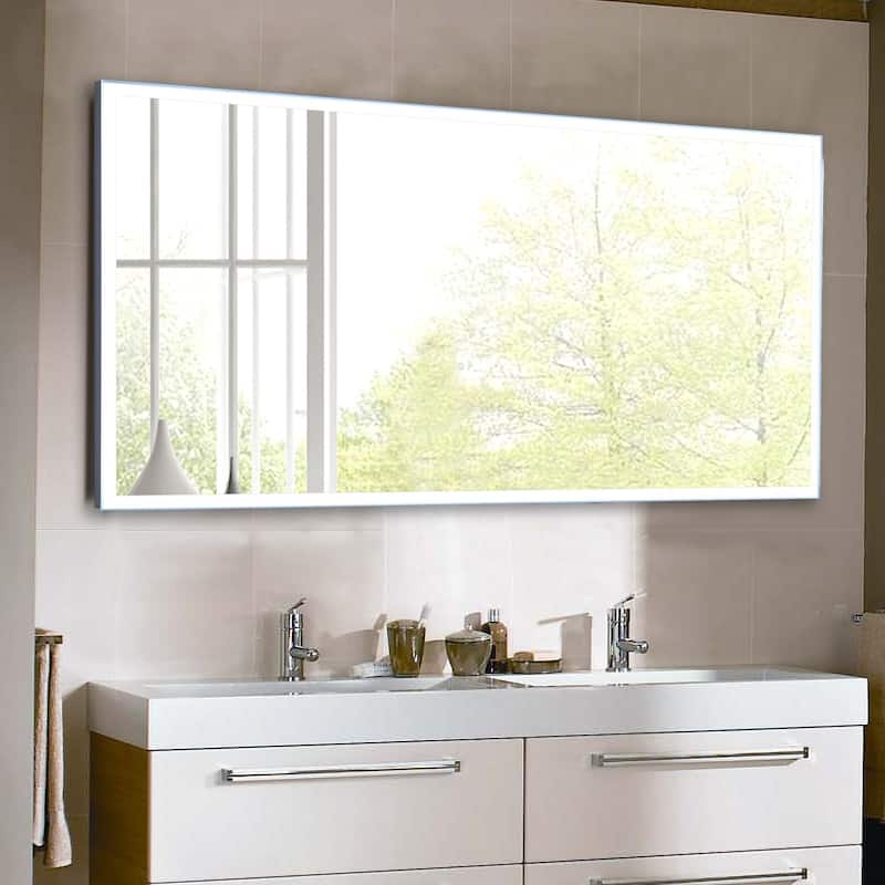 Vanity Art 60-inch LED Illuminated Horizontal Vanity Wall Mirror - 48 x 1 x 28 Inches