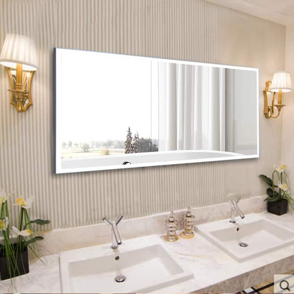 Amazon Com Dp Home Large Horizontal Rectangle Mirror Led