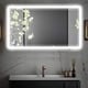 preview thumbnail 3 of 6, Vanity Art 48" LED Lighted Illuminated Bathroom Vanity Wall Mirror with Sensor Switch, Horizontal Rectangle White Mirrors