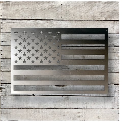 American Flag - Natural Steel Wall Décor