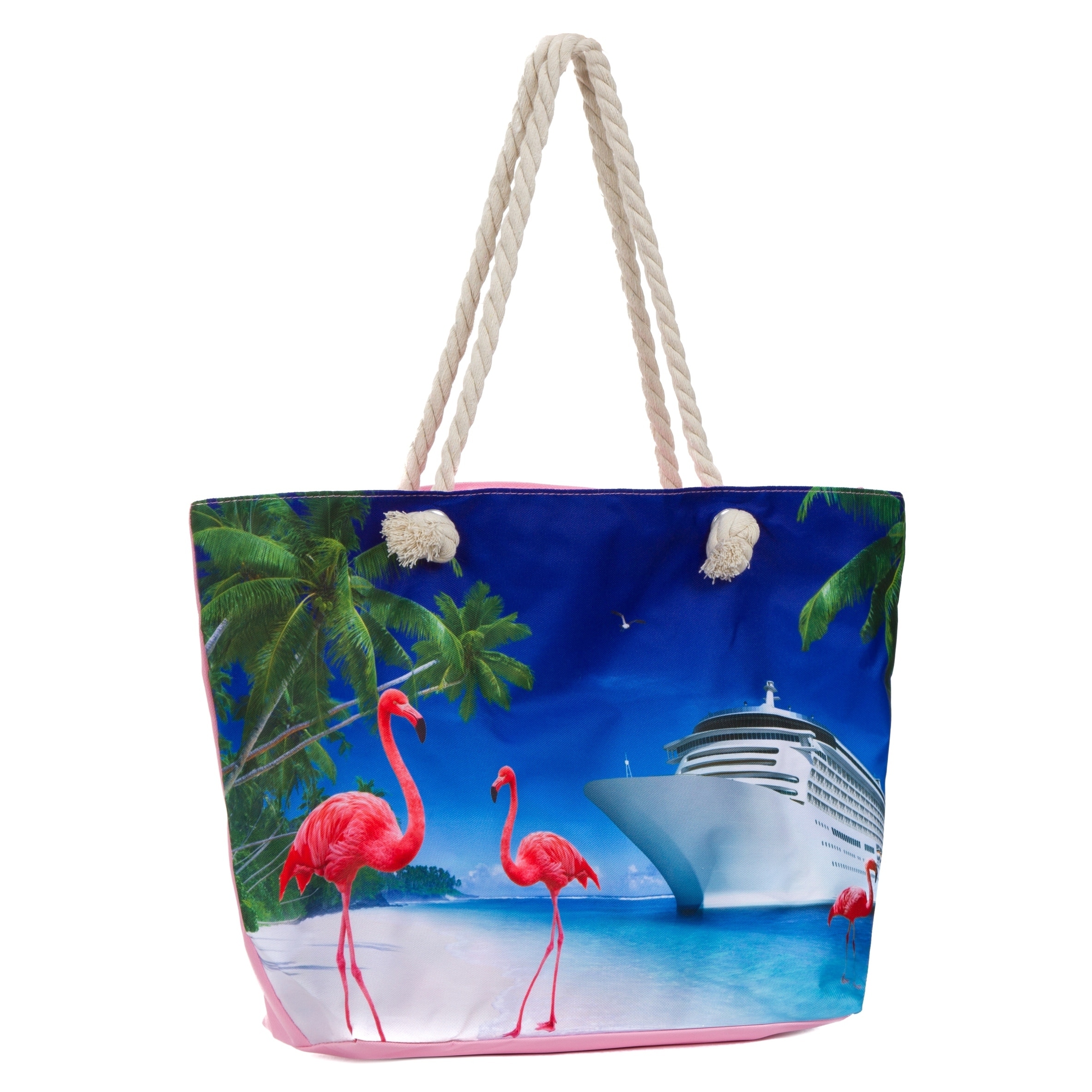 flamingo beach bag