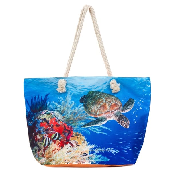 Canvas Water Resistant Beach Tote Bag 