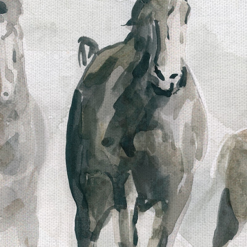 Horses Running Wild by Carol Robinson Wrapped Canvas Painting Art Print - 30x40