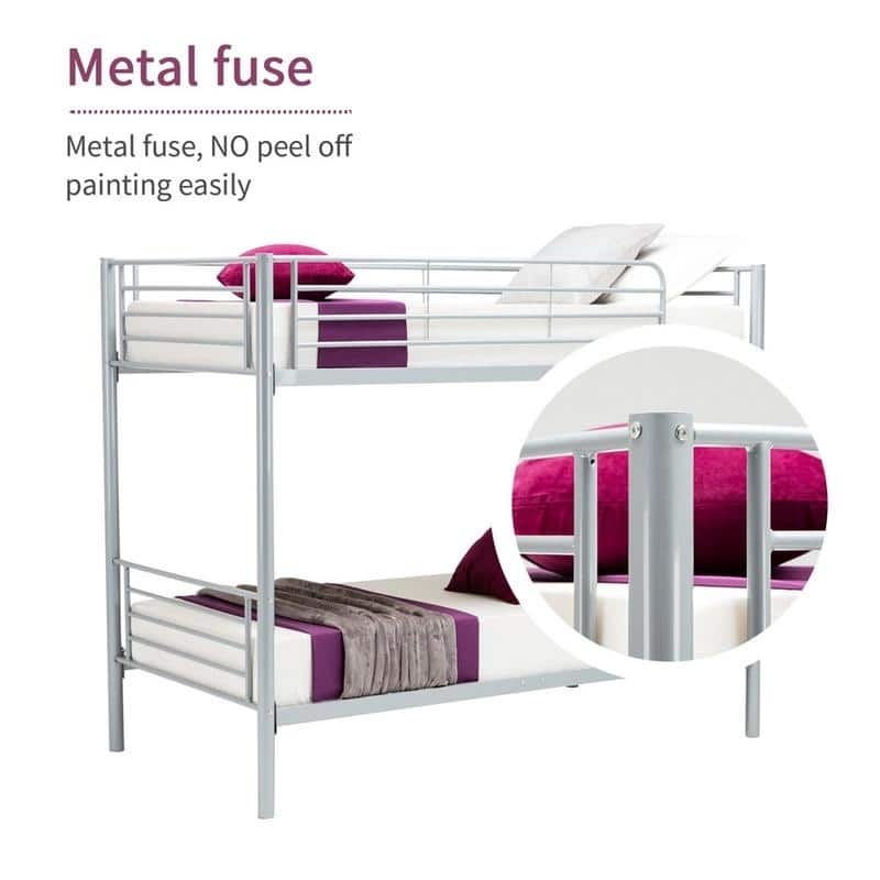 Porch & Den Alder Kids Toddler Metal Twin over Twin Bunk Bed