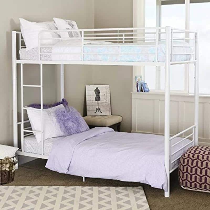 Porch & Den Alder Kids Toddler Metal Twin over Twin Bunk Bed