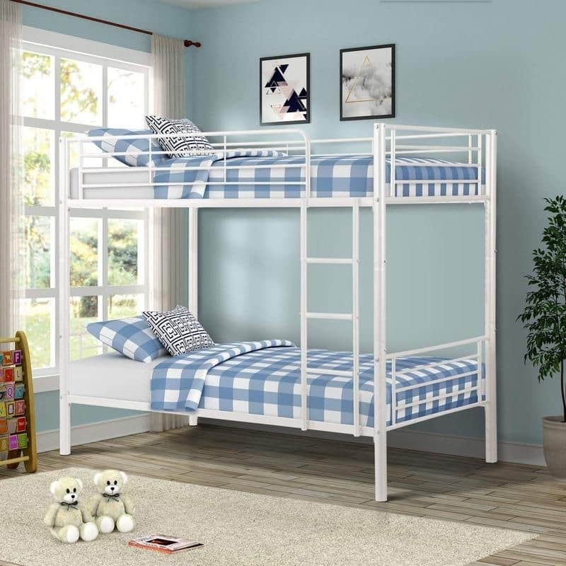 Porch & Den Alder Kids Toddler Metal Twin over Twin Bunk Bed