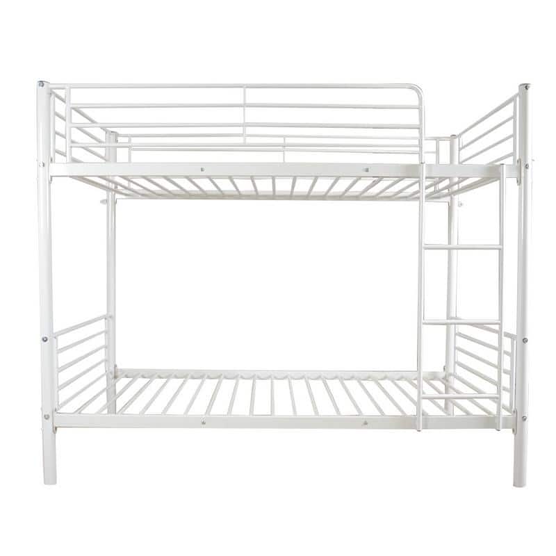 Porch & Den Alder Kids Toddler Metal Twin over Twin Bunk Bed - White