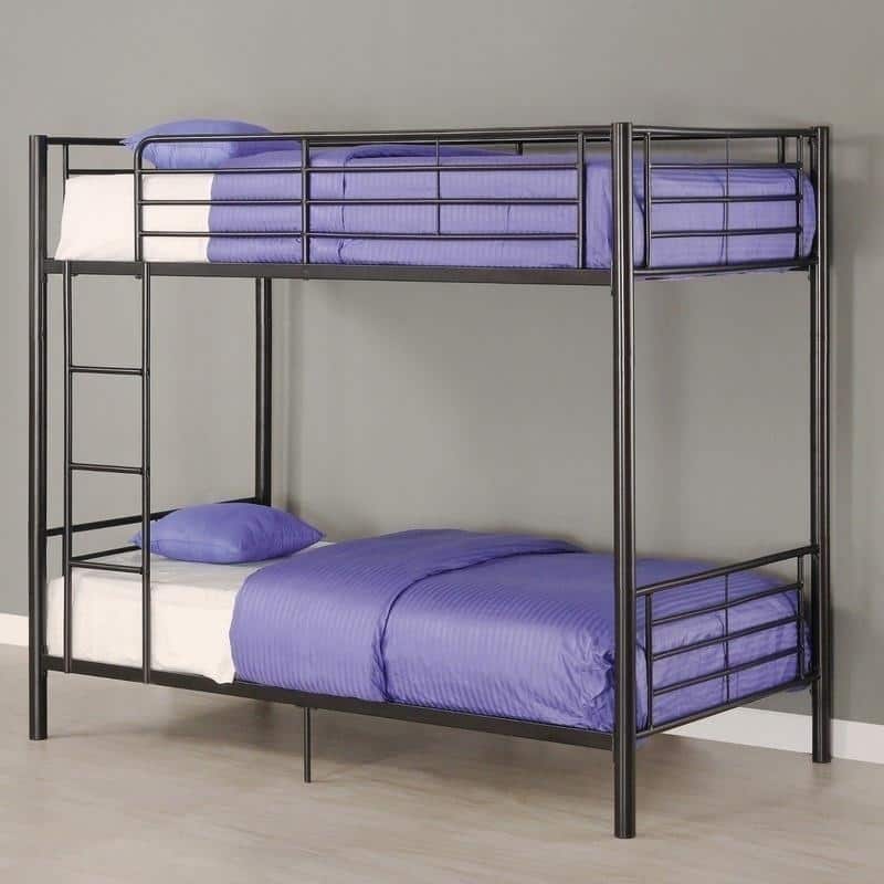 Porch & Den Alder Kids Toddler Metal Twin over Twin Bunk Bed