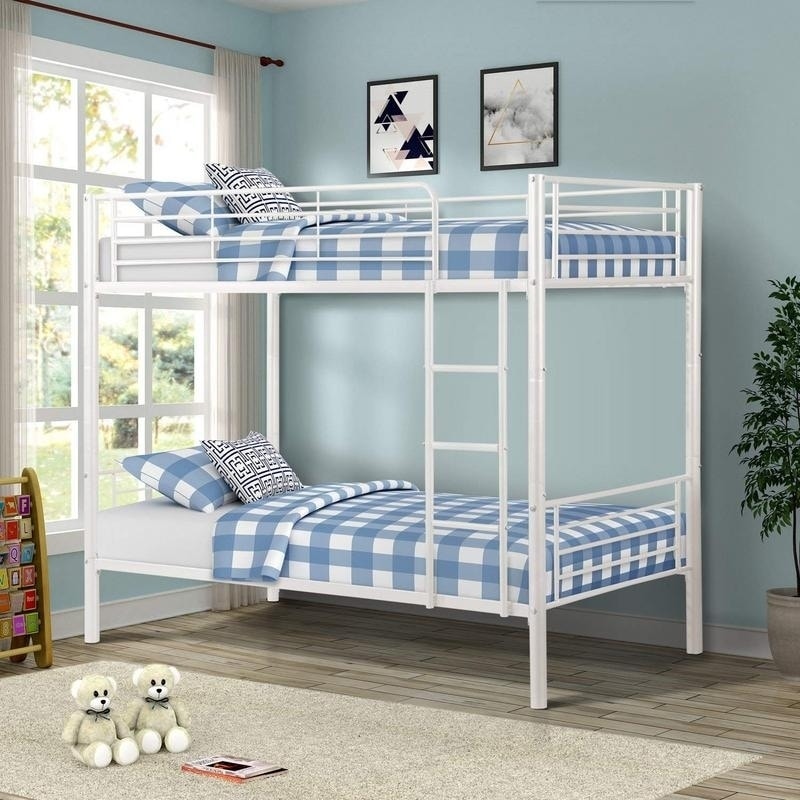 Porch & Den Alder Kids Toddler Metal Twin over Twin Bunk Bed