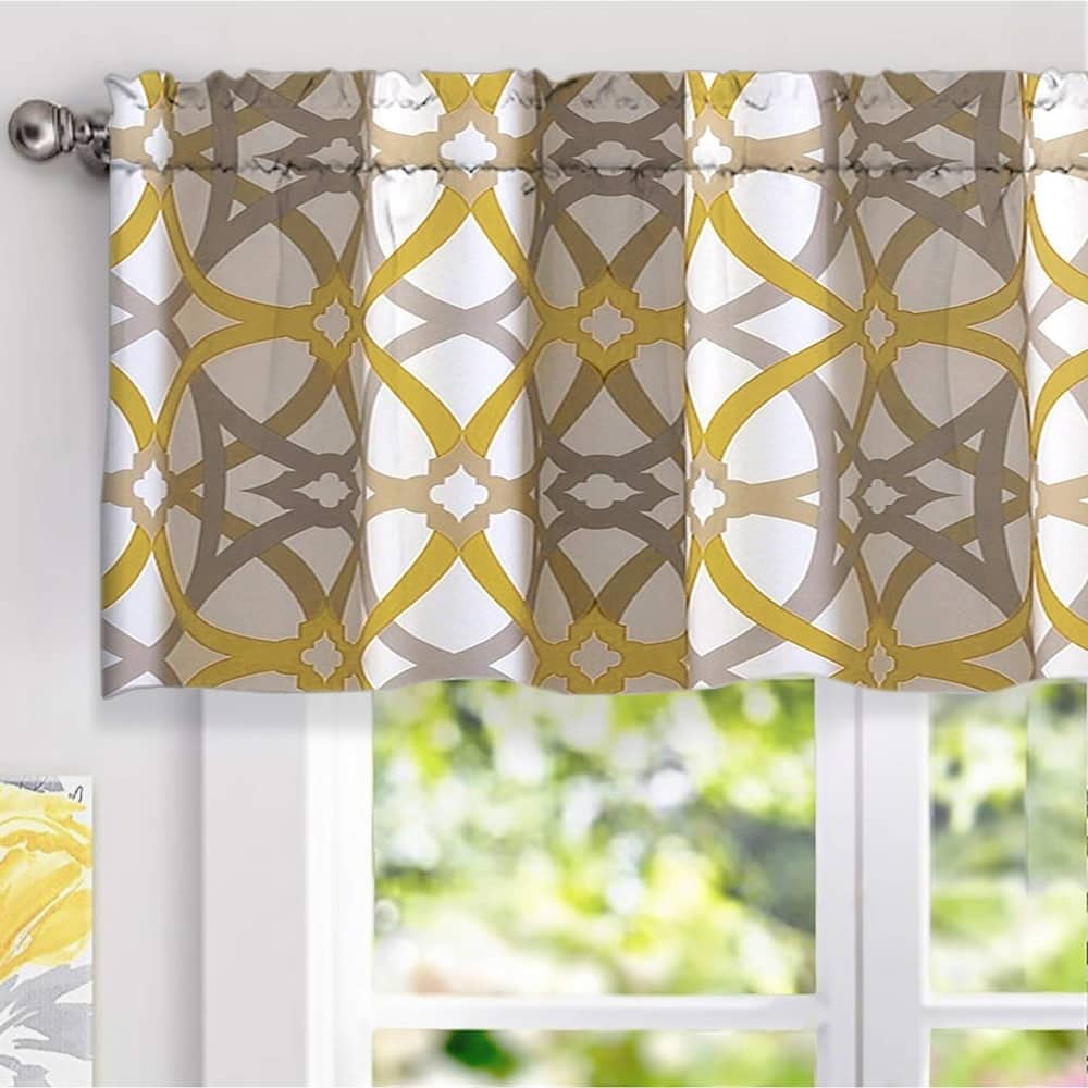 Jarvenpaa Geo Trellis Pattern Window Valance - 52 x 18
