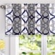 preview thumbnail 1 of 24, Jarvenpaa Geo Trellis Pattern Window Valance - 52 x 18 52 x 18 - Navy