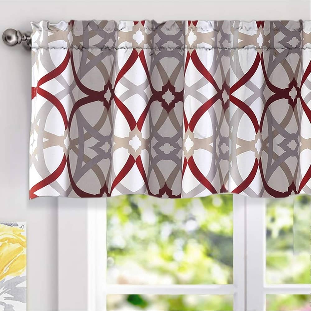 Jarvenpaa Geo Trellis Pattern Window Valance - 52 x 18