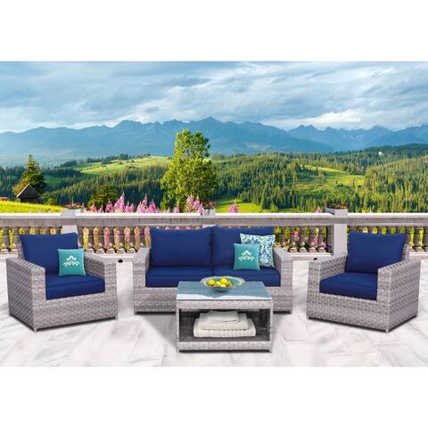 Kensington 5 Piece Olifen Conversation Set