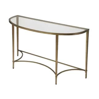Butler Monica Gold Demilune Console Table