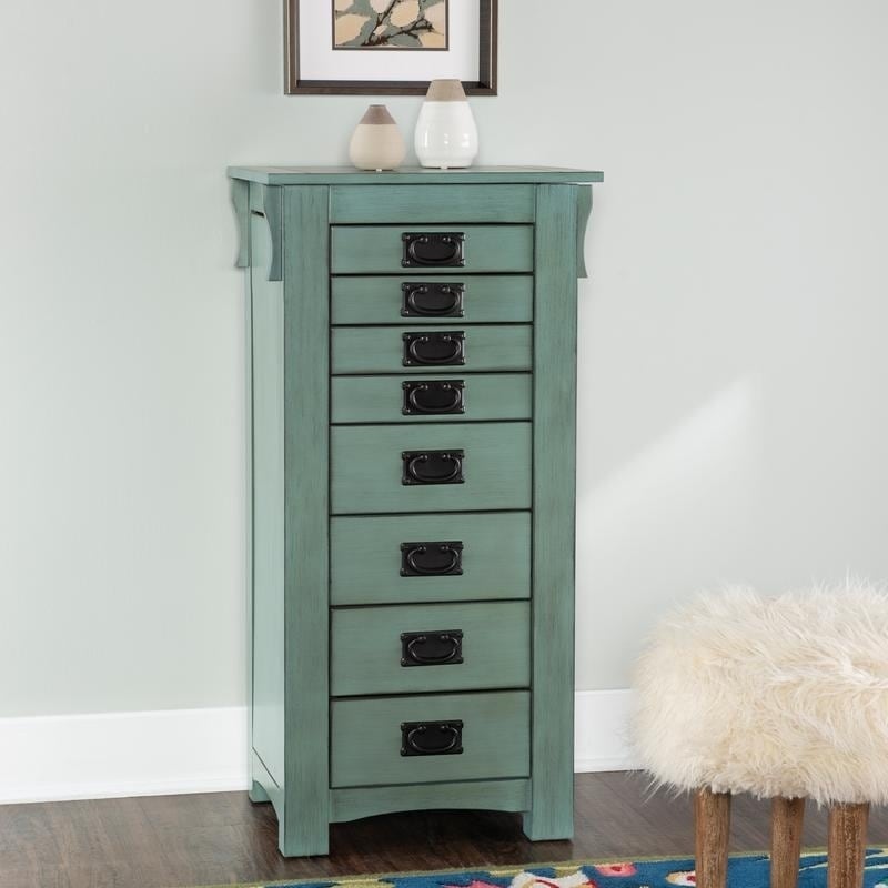 Delaney Jewelry Armoire Teal Blue N/A 81438495392 eBay