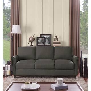 Handy Living Sofas Couches Online At Our Best Handy Living Calhan Charcoal Greyctextured Linen Sofa