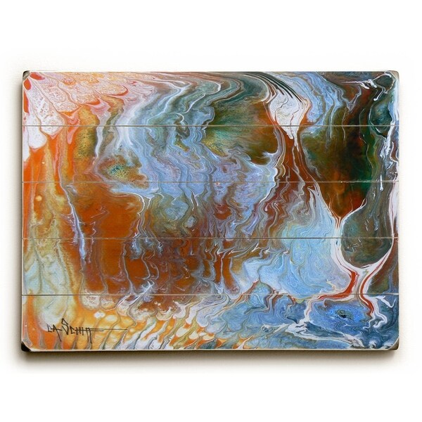Lava Flow - Planked Wood Wall Decor by Carol Schiff