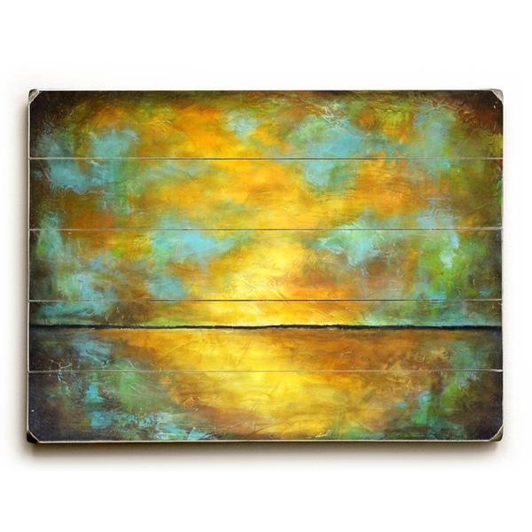 Land of Sun - Planked Wood Wall Decor by Laura Sue Peters