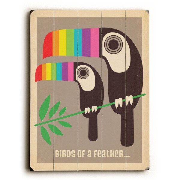 Birds of a Feather - Planked Wood Wall Decor by Anderson Design Group