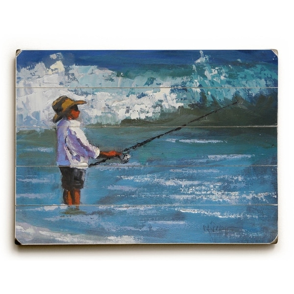 Reel Her - Planked Wood Wall Decor by Carol Schiff