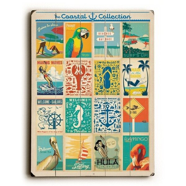 Coastal Collection - Planked Wood Wall Decor by Anderson Design Group