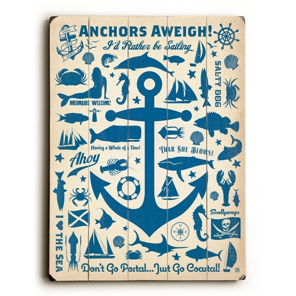 Anchors Aweigh! - Planked Wood Wall Decor by Anderson Design Group