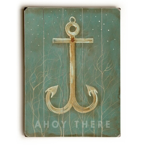 Ahoy There - Planked Wood Wall Decor by Colette Cosentino