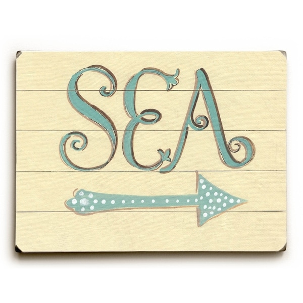 Sea - Planked Wood Wall Decor by Colette Cosentino
