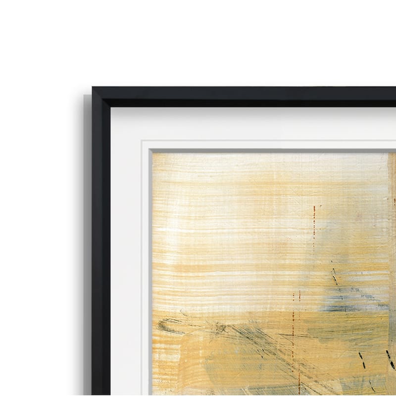 Reflections II -Custom Framed Print - blue, white, grey, yellow, green, silver, gold