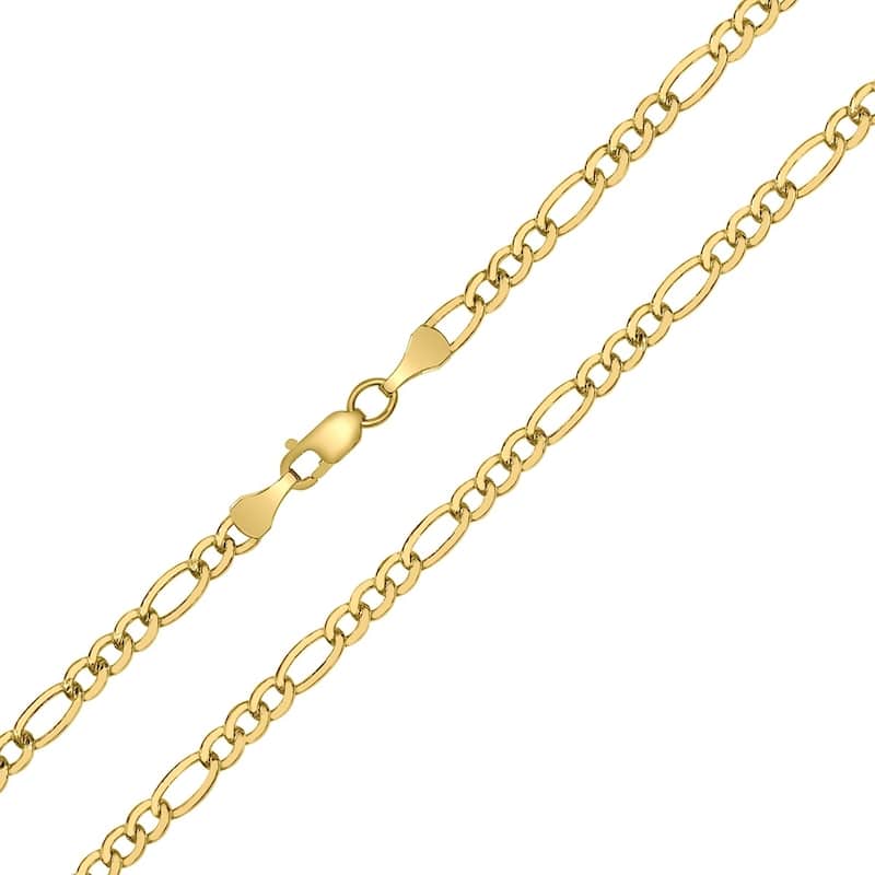14K Yellow Gold Filled 3.5mm Figaro Chain with Lobster Clasp - 18 Inch