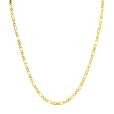 14K Yellow Gold Filled 3.5mm Figaro Chain with Lobster Clasp - 20 Inch