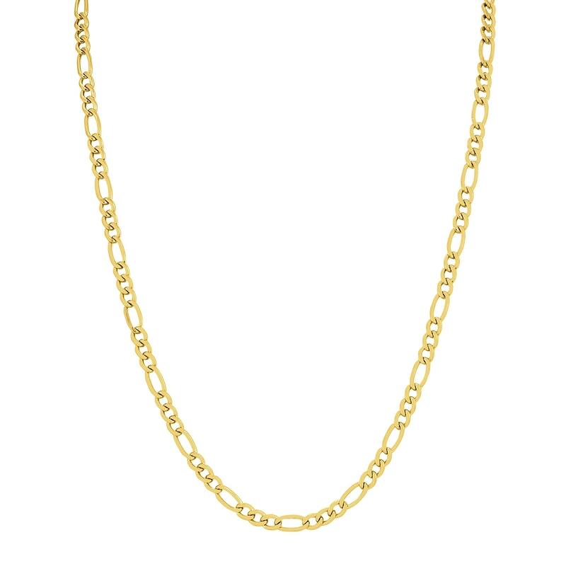 14K Yellow Gold Filled 4.3mm Figaro Chain with Lobster Clasp - 18 Inch