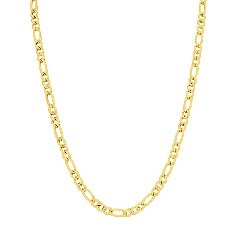 14K Yellow Gold Filled 5.2mm Figaro Chain with Lobster Clasp - 20 Inch
