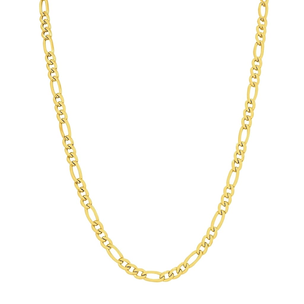 14K Yellow Gold Filled 5.2mm Figaro Chain with Lobster Clasp - 20 Inch