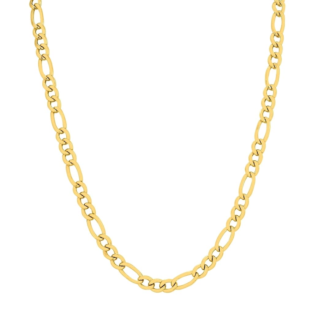 14K Yellow Gold Filled 6mm Figaro Chain with Lobster Clasp - 20 Inch