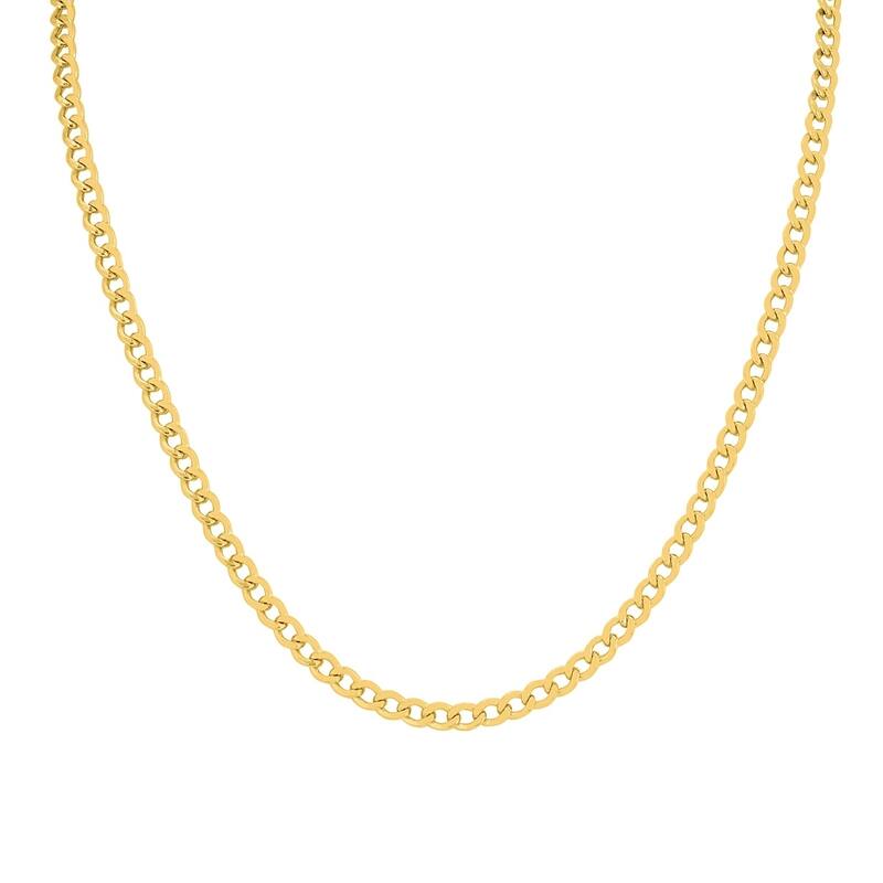 14K Yellow Gold Filled 4.1MM Curb Link Chain with Lobster Clasp - 20 Inch