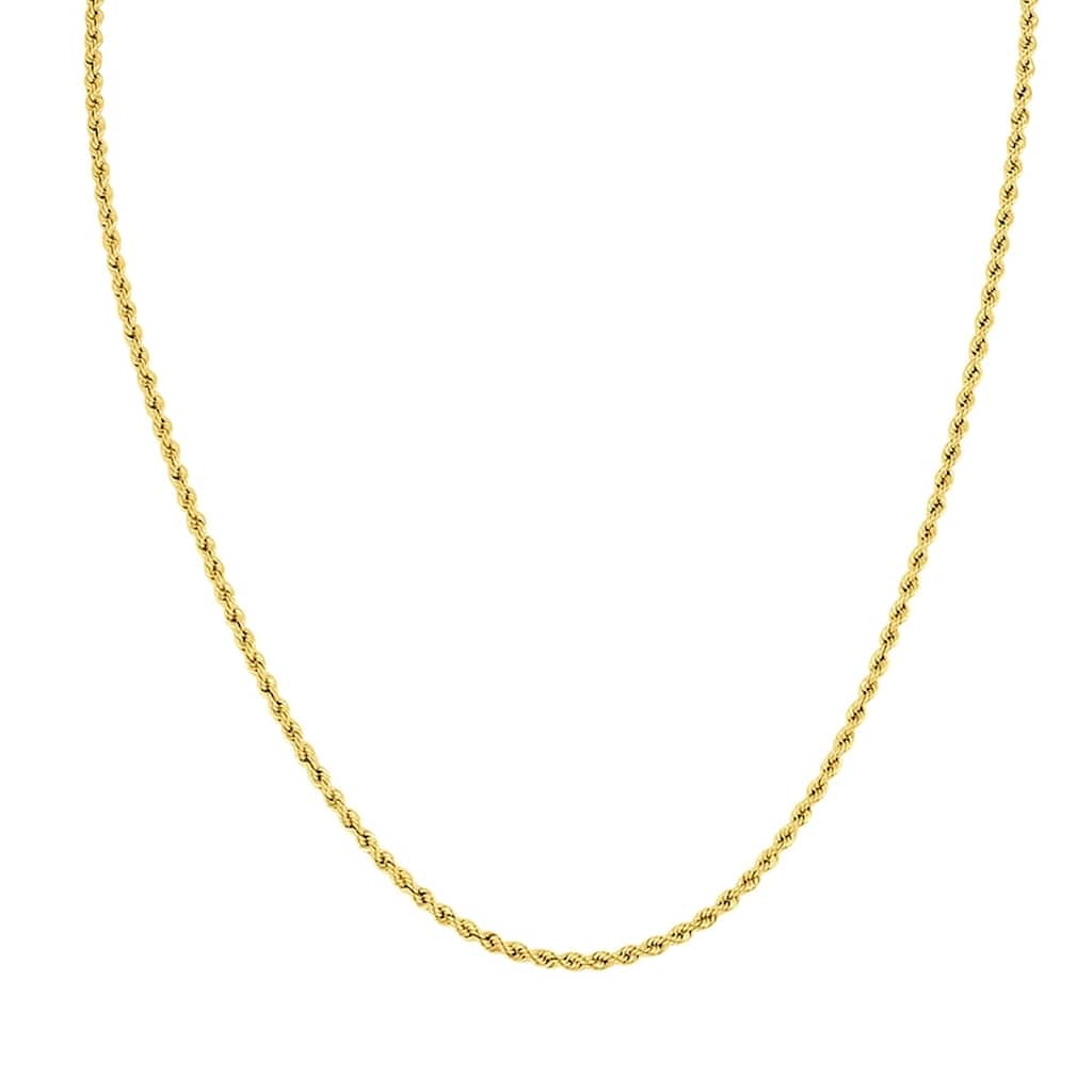 14K Yellow Gold Filled 2.1MM Rope Chain with Lobster Clasp - 22 Inch