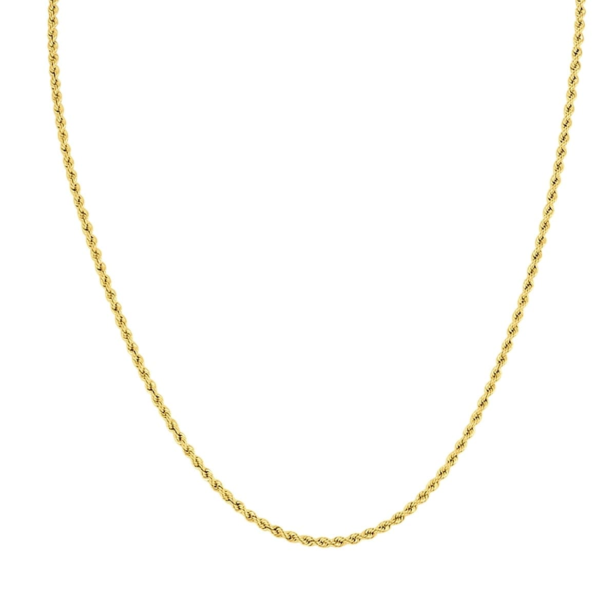 Marquee 14K Yellow Gold Filled 2.1MM Rope Chain with Lobster Clasp - 22 Inch