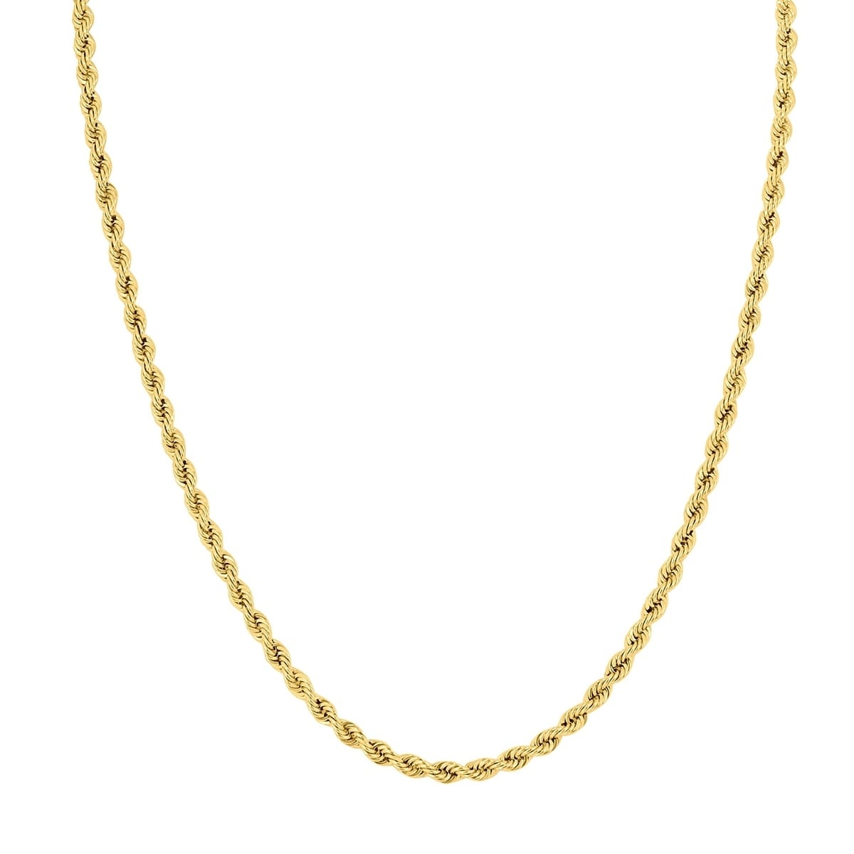 Marquee 14K Yellow Gold Filled 3.3MM Rope Chain with Lobster Clasp - 22 Inch