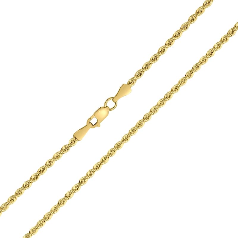 14K Yellow Gold Filled 2.1MM Rope Chain with Lobster Clasp - 18 Inch