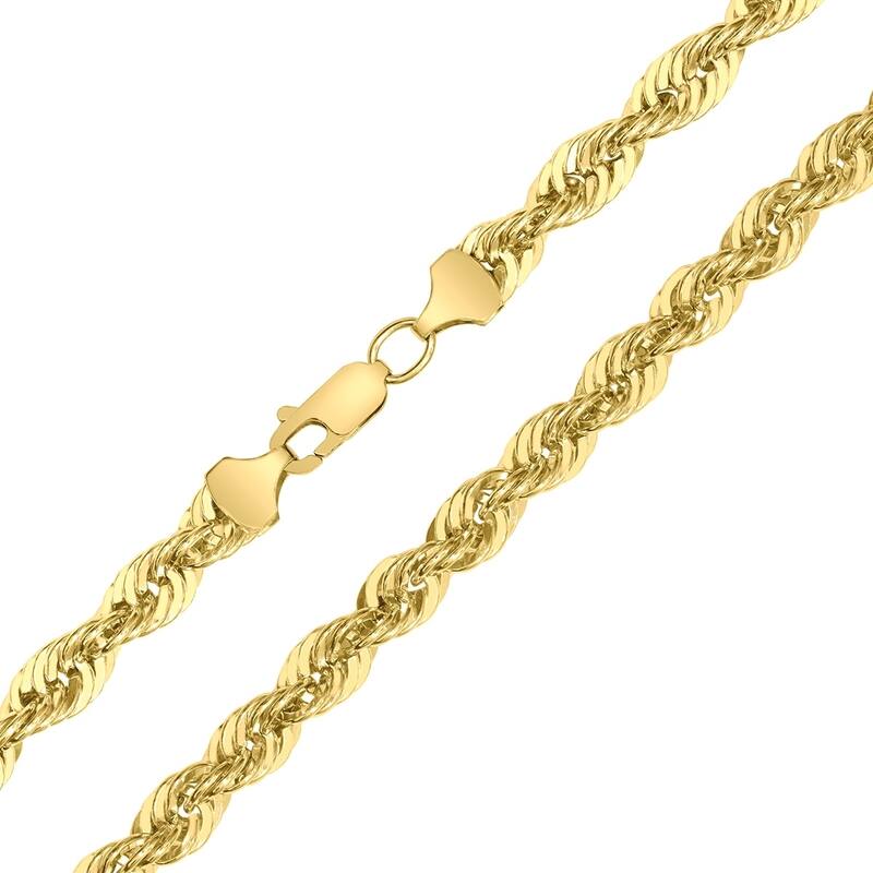 14K Yellow Gold Filled 6MM Rope Chain with Lobster Clasp - 24 Inch